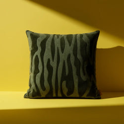 Cojín Decorativo Artesanal Verde Algodón Bordado Diseño