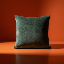 Cojín Decorativo Artesanal Algodón Verde Liso Moderno