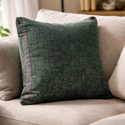 Cojín Decorativo Artesanal Algodón Verde Liso Moderno