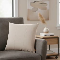 Cojín Decorativo Artesanal Algodón Minimialista Beige